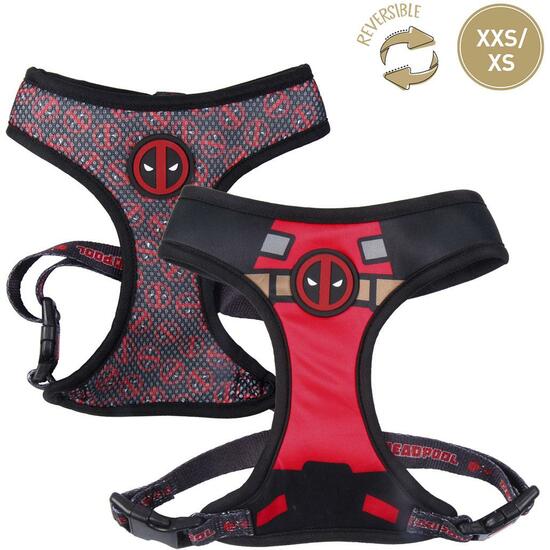 ARNÉS PREMIUM PARA PERROS XXS/XS DEADPOOL BLACK image 0