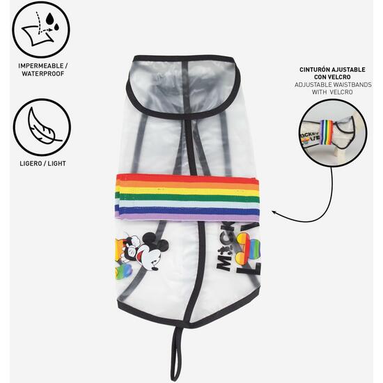 IMPERMEABLE AJUSTABLE PARA PERRO M DISNEY PRIDE BLACK image 6