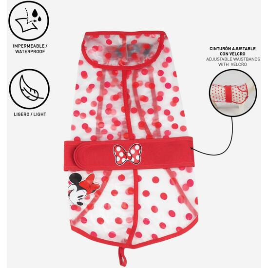 IMPERMEABLE AJUSTABLE PARA PERRO M MINNIE RED image 5
