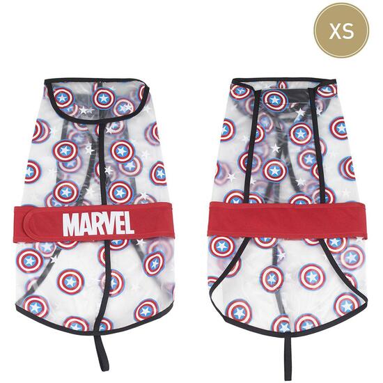 IMPERMEABLE AJUSTABLE PARA PERRO XS AVENGERS CAPITAN AMERICA RED image 0