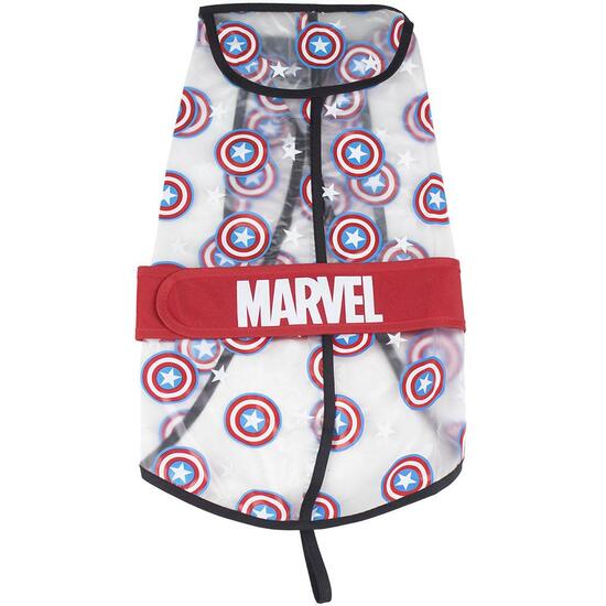 IMPERMEABLE AJUSTABLE PARA PERRO XS AVENGERS CAPITAN AMERICA RED image 1