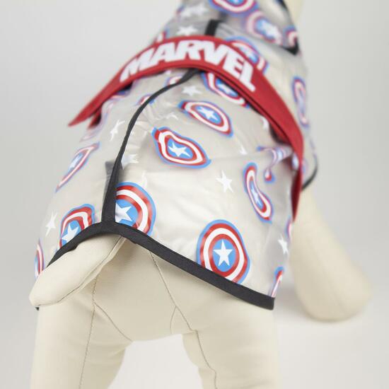 IMPERMEABLE AJUSTABLE PARA PERRO XS AVENGERS CAPITAN AMERICA RED image 4