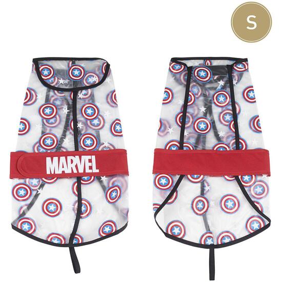 IMPERMEABLE AJUSTABLE PARA PERRO S AVENGERS CAPITAN AMERICA RED image 0