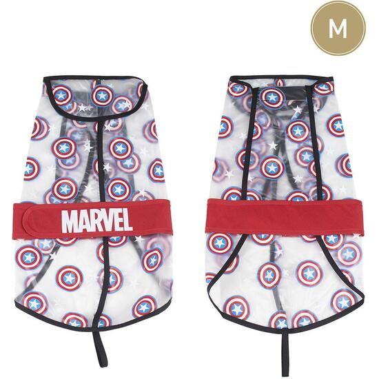 IMPERMEABLE AJUSTABLE PARA PERRO M AVENGERS CAPITAN AMERICA RED image 0