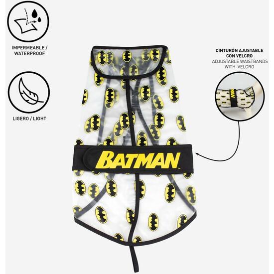 IMPERMEABLE AJUSTABLE PARA PERRO S BATMAN BLACK image 5