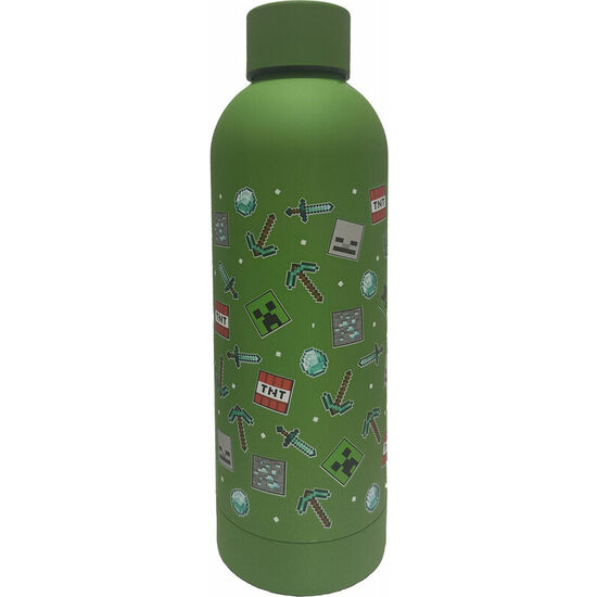 BOTELLA ACERO INOXIDABLE MINECRAFT 500ML image 0