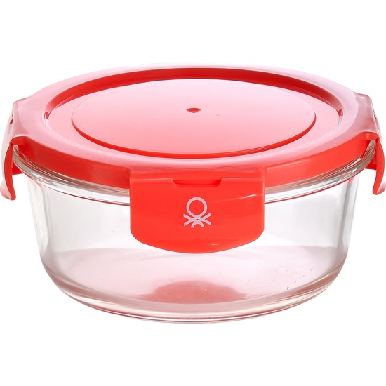 HERMÉTICO REDONDO 410ML BOROSILICATO TAPA ROJO RAINBOW BE image 1