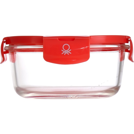 HERMÉTICO REDONDO 410ML BOROSILICATO TAPA ROJO RAINBOW BE image 2