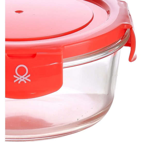 HERMÉTICO REDONDO 410ML BOROSILICATO TAPA ROJO RAINBOW BE image 4