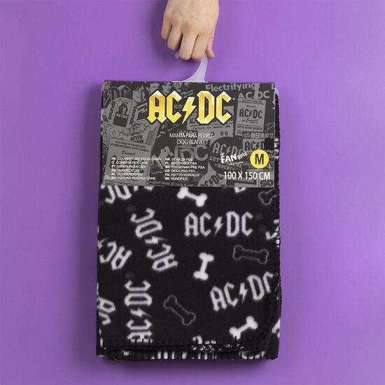 MANTA PARA PERRO 100 X 150 CM ACDC BLACK image 2