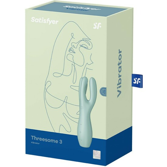 SATISFYER THREESOME 3 LAY-ON VIBRATOR - GREEN image 1