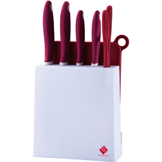 SET DE 7 CUCHILLOS ACERO INOX ANTIADHERENTE COLOR ALEATORIO image 2