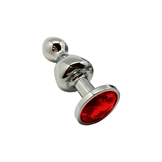 WOOOMY LOLLYPOP DOUBLE BALL METAL PLUG RED S image 2