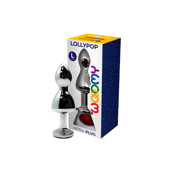 WOOOMY LOLLYPOP DOUBLE BALL METAL PLUG RED L image 0