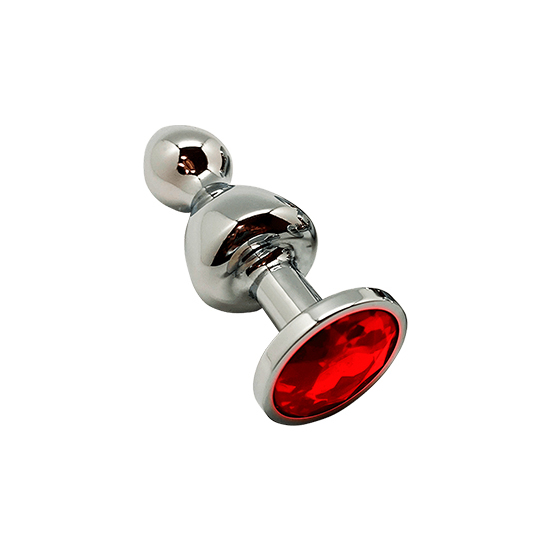 WOOOMY LOLLYPOP DOUBLE BALL METAL PLUG RED L image 2