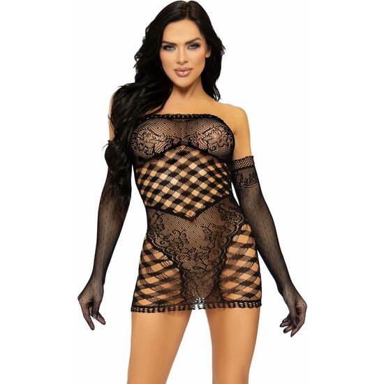 LEG AVENUE 2 PC TUBE DRESS AND GLOVES image 2