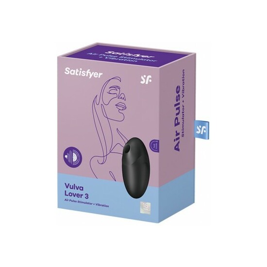 SATISFYER VULVA LOVER 3 - BLACK image 1