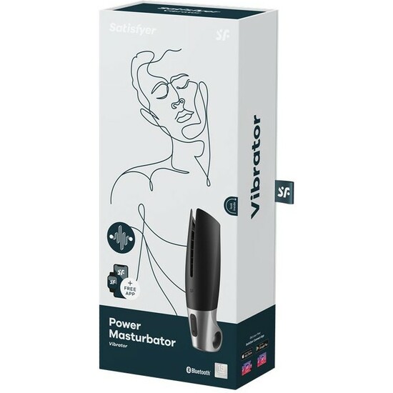 SATISFYER POWER MASTURBATOR - BLACK / SILVER image 1