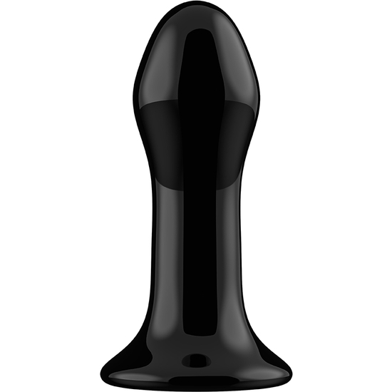 PLUGGY - GLASS VIBRATOR - WITH SUCTION CUP AND REMOTE - RECHARGEABLE - 10 SPEED - BLACK image 5