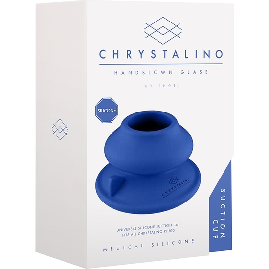 CHRYSTALINO - SILICONE SUCTION CUP - BLUE image 1