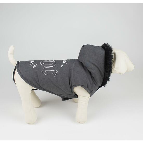 ABRIGO ACOLCHADO PARA PERRO M ACDC GRAY image 3