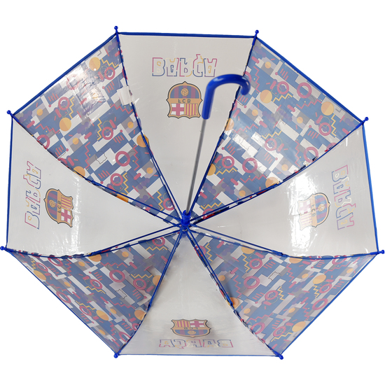 PARAGUAS MANUAL TRANSPARENTE F.C. BARCELONA 48CM image 2