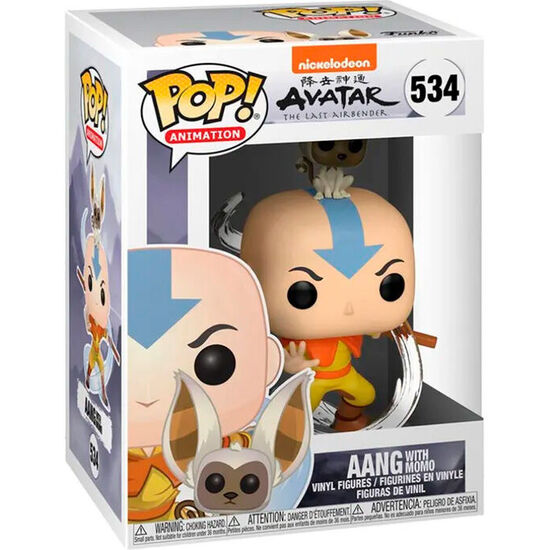 FIGURA POP AVATAR THE LAST AIRBENDER AANG WITH MOMO image 1