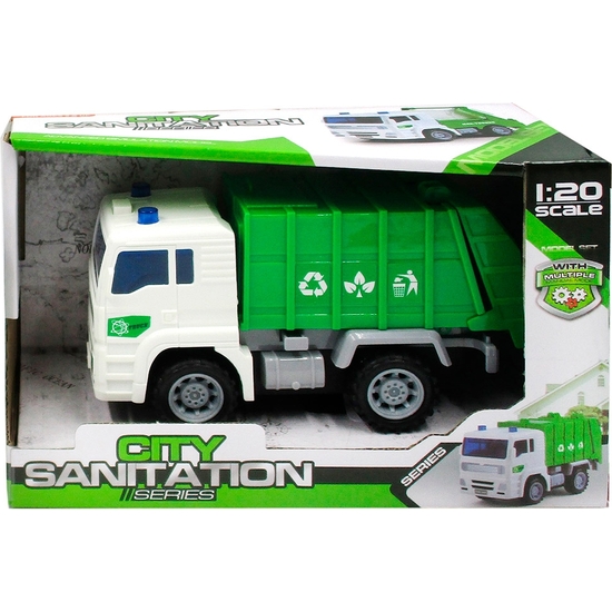 CAMIÓN RECICLAJE BASURA LUZ Y SONIDO 14 CM image 0