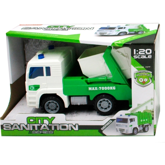 CAMIÓN RECICLAJE BASURA LUZ Y SONIDO 14 CM image 1