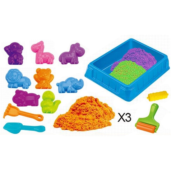 SET ARENA MÁGICA 900 GR CON BANDEJA Y ACCESORIOS. CAJA 39X28 image 1