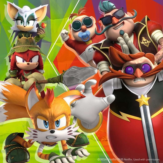 SONIC PUZZLE TRIPLE 3X49 PIEZAS image 1