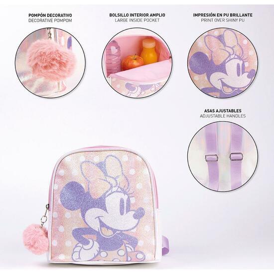 MOCHILA INFANTIL TIEMPO LIBRE BRILLANTE MINNIE PINK image 4