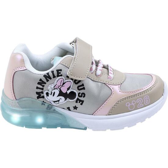 DEPORTIVA SUELA TPR CON LUCES MINNIE BEIGE image 0