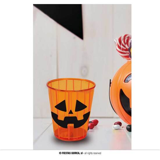 VASO CALABAZA PLASTICO HALLOWEEN image 0