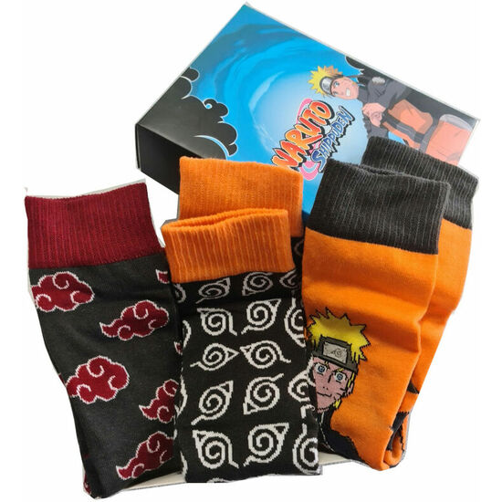 SET 3 CALCETINES NARUTO SHIPPUDEN ADULTO SURTIDO image 0