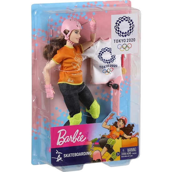 BARBIE MUÑECA OLÍMPICA SKATEBOARDER 29CM image 1
