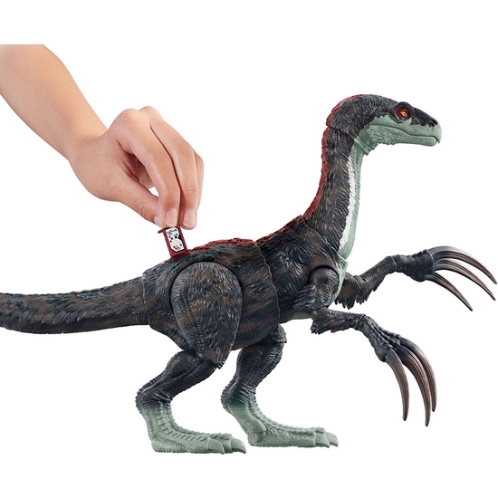 JURASSIC WORLD THERIZINOSAURUS CON SONIDO DE GOLPE 40 CM image 1