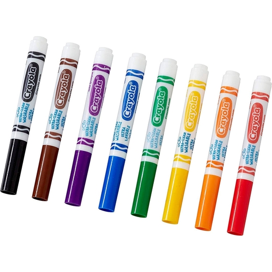 CRAYOLA ESTUCHE 8 ROTULADORES ULTRA LAVABLES MAXI PUNTA image 1