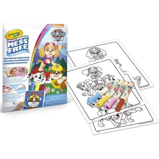 SET CRAYOLA COLOREA SIN MANCHAS PATRULLA CANINA. ROTULADORES Y PAPEL ESPECIAL image 1