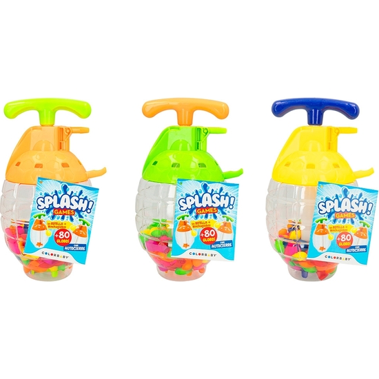 SET BOTELLA CON 80 GLOBOS DE AGUA AUTOCIERRE 27X14X14 image 1