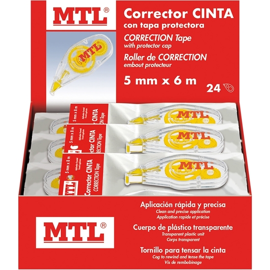 EXPOSITOR 24 CINTA CORRECTORA 6M X 5MM BOLSA INDIVIDUAL image 0