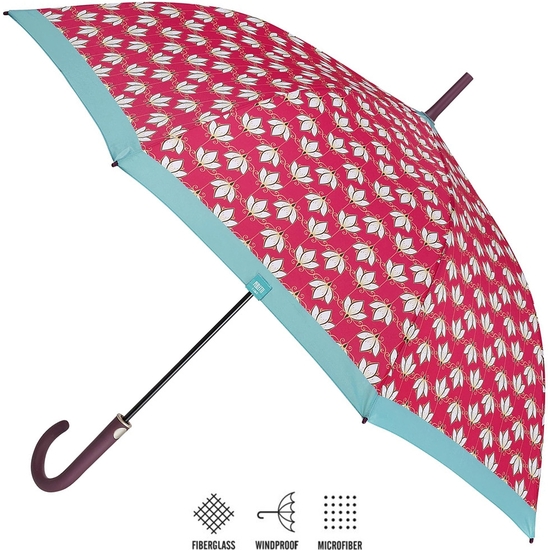 PARAGUAS AUTOMÁTICO ANTIVIENTO FLOR DE LOTO 102 CM 2 MODELOS image 0