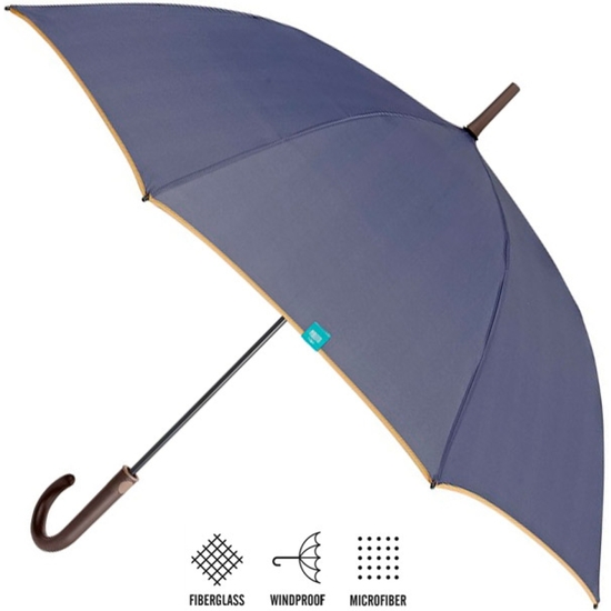 PARAGUAS AUTOMÁTICO LISO RIBETE ANTIVIENTO 102 CM 3 COLORES image 0
