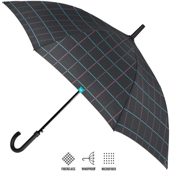 PARAGUAS AUTOMÁTICO GOLF CUADROS ANTIVIENTO 116 CM 2 COLORES image 0