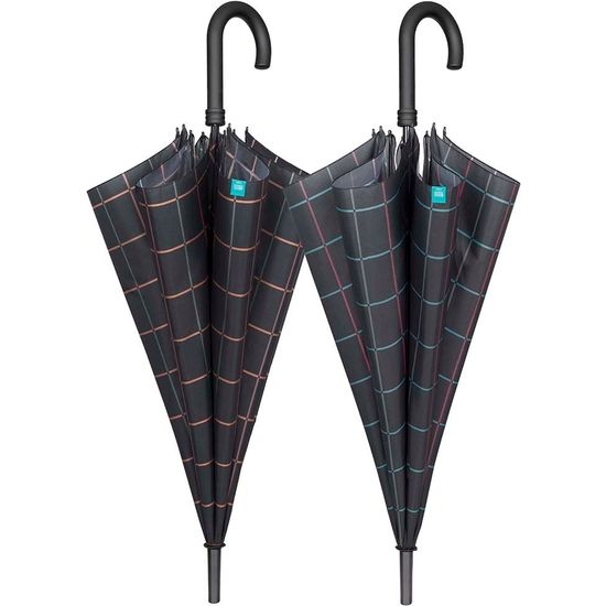 PARAGUAS AUTOMÁTICO GOLF CUADROS ANTIVIENTO 116 CM 2 COLORES image 2