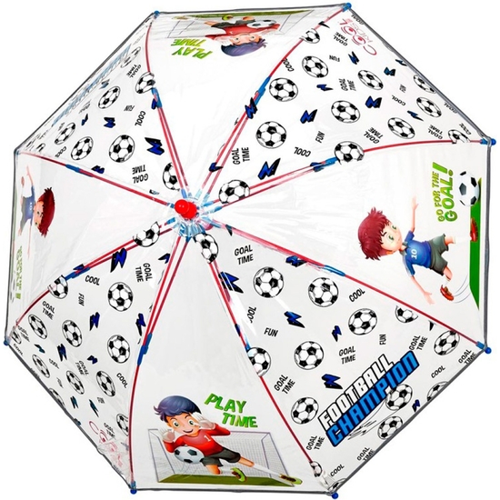 PARAGUAS INFANTIL CAMPANA FÚTBOL MANUAL ANTIVIENTO 67 CM image 2
