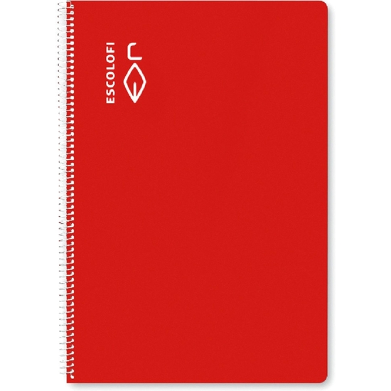 ESCOLOFI PACK 5 BLOC ESPIRAL FOLIO 50 H 70 GR CUADRÍCULA 3X3 MARGEN ROJO image 1