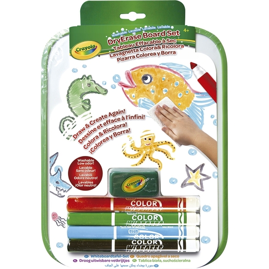 CRAYOLA PIZARRA 4 ROTULADORES LAVABLES Y BORRADOR 32X21 image 0