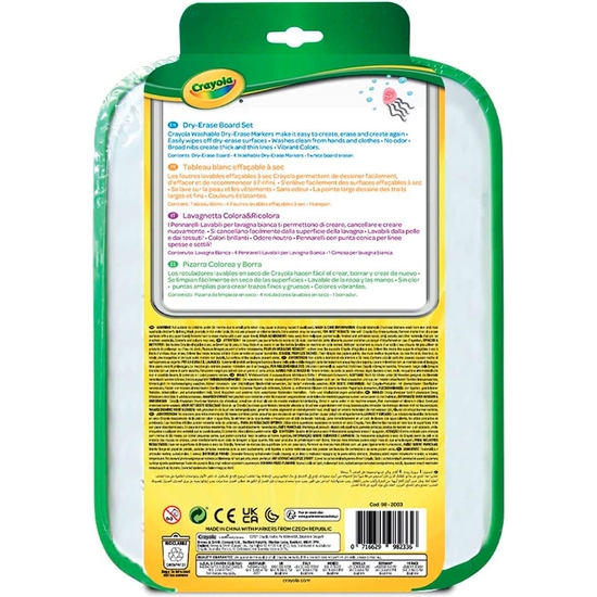 CRAYOLA PIZARRA 4 ROTULADORES LAVABLES Y BORRADOR 32X21 image 1