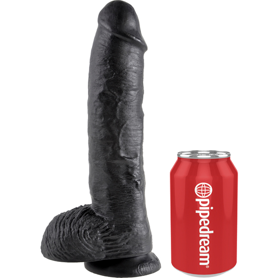 KING COCK 10 INCH WITH BALLS BLACK image 2